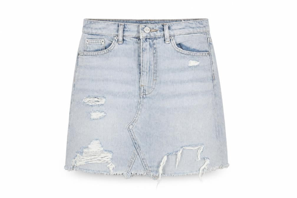 H&M Women's Blue Denim Mini Skirt, Size 6