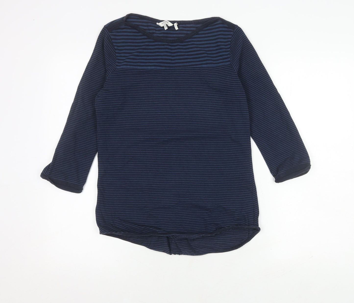 FatFace Women's Blue Striped T-Shirt Size 8