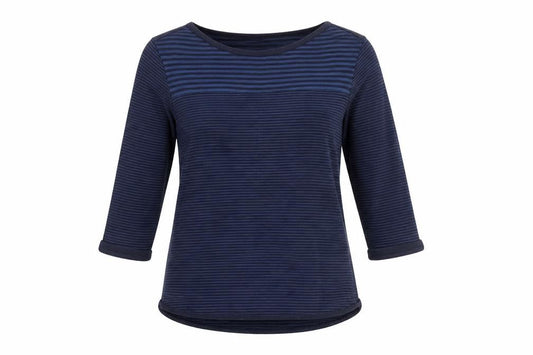 FatFace Women's Blue Striped T-Shirt Size 8