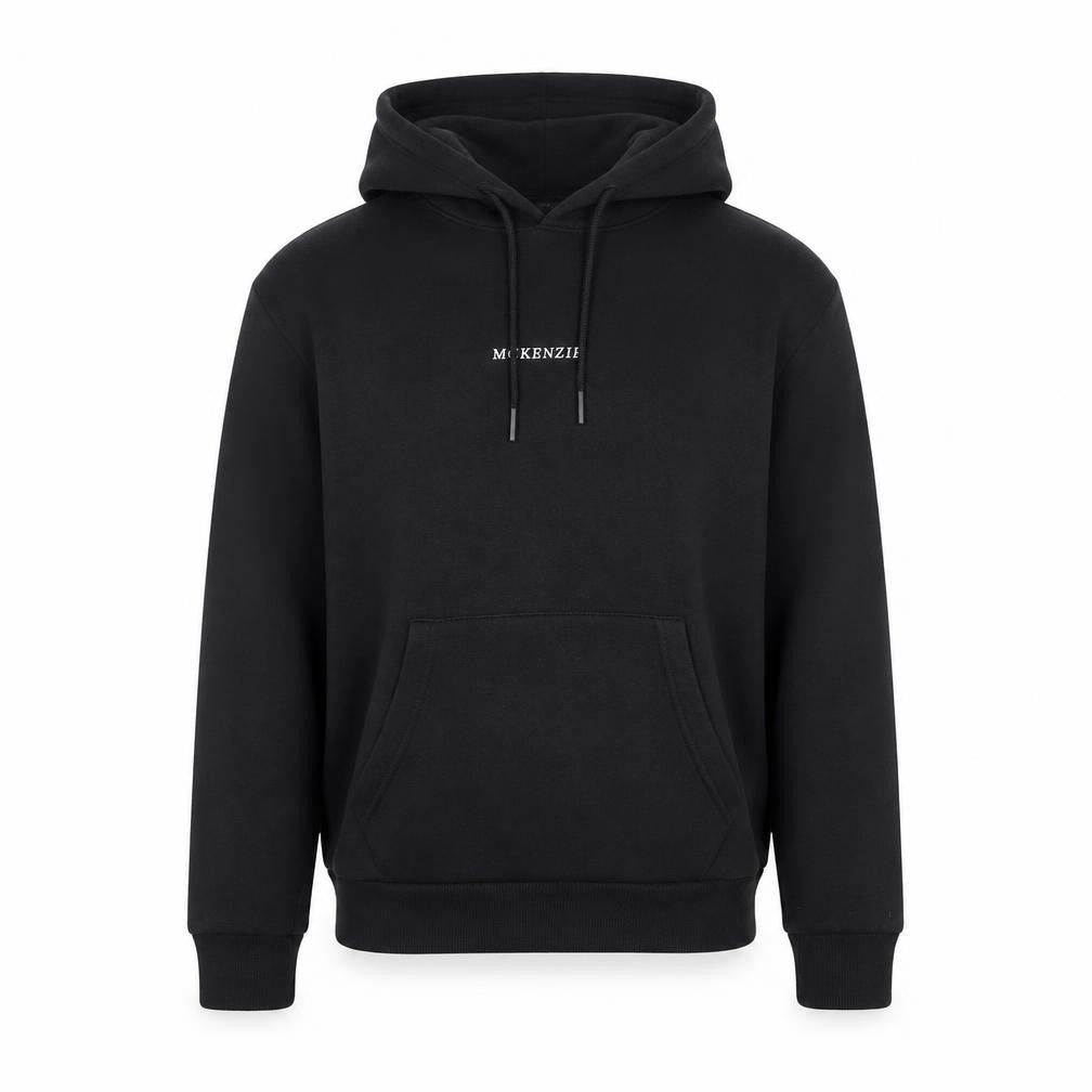McKenzie Men's Black XS Pullover Hoodie with Logo