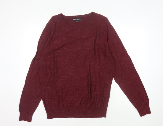 J.Crew Men's Red Cotton Pullover Jumper, Size L