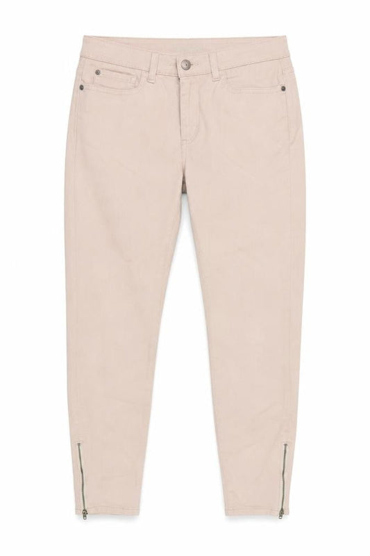 Boden Women's Beige Skinny Jeans Size 12 with Ankle Zip