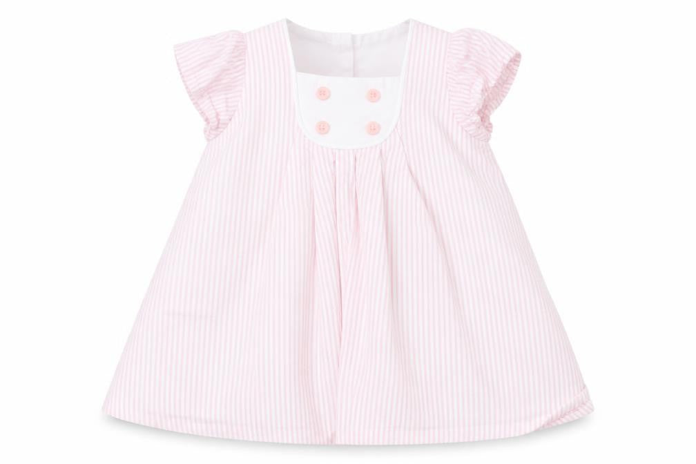 Jasper Conran Girls Pink Striped A-Line Dress 0-3M