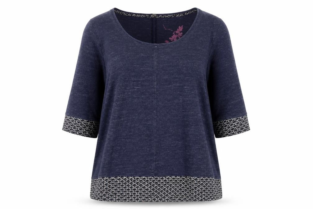 White Stuff Women's Blue 3/4 Sleeve Blouse Size 10