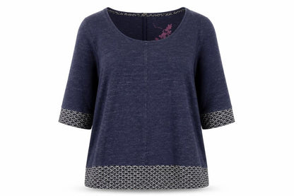 White Stuff Women's Blue 3/4 Sleeve Blouse Size 10