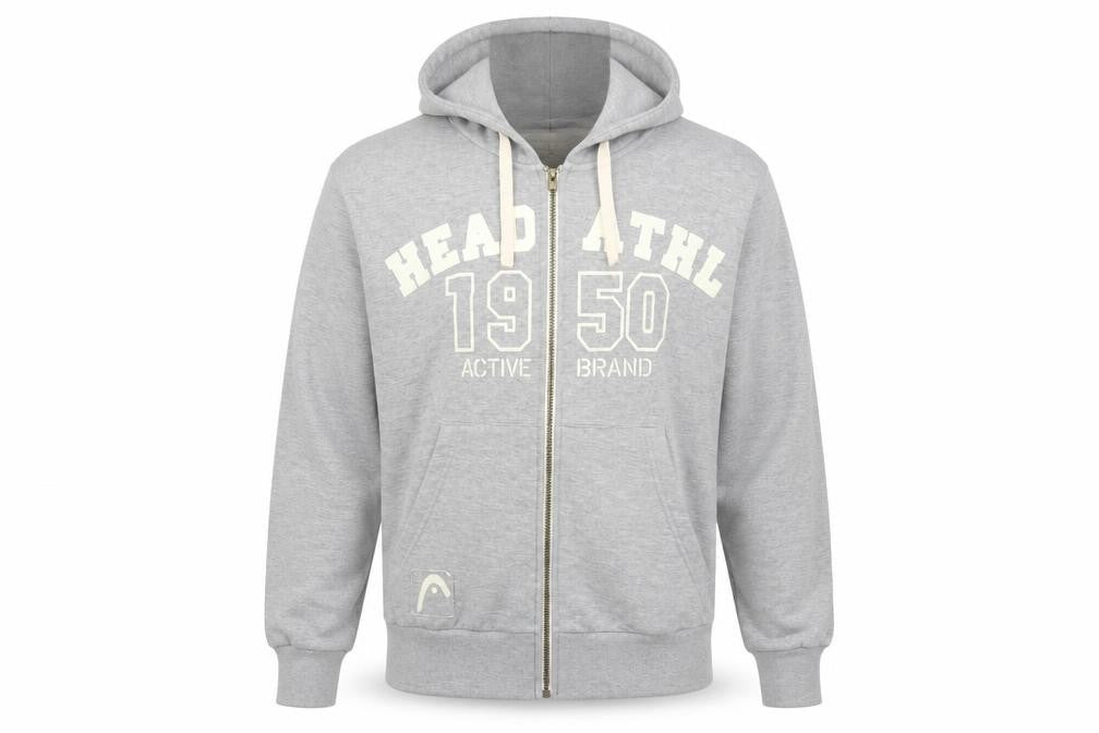 HEAD Men's Grey Full Zip Hoodie Size M