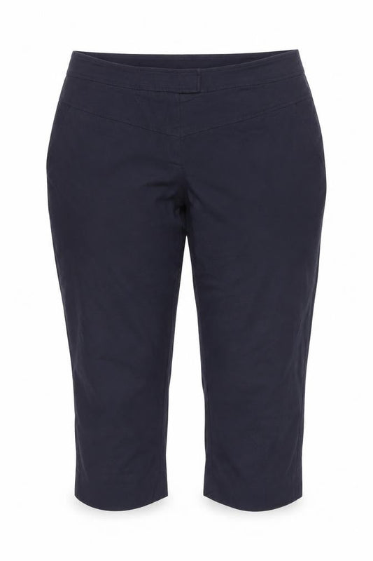 Reiss Women Blue Capri Trousers Size 10 Regular Pockets