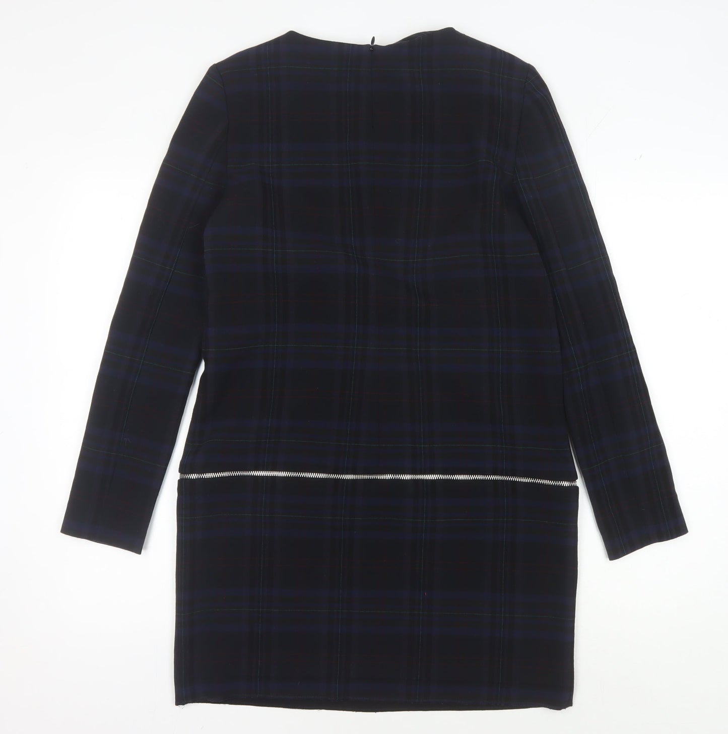 Zara Woman Black Plaid Shift Dress, Size S, Women
