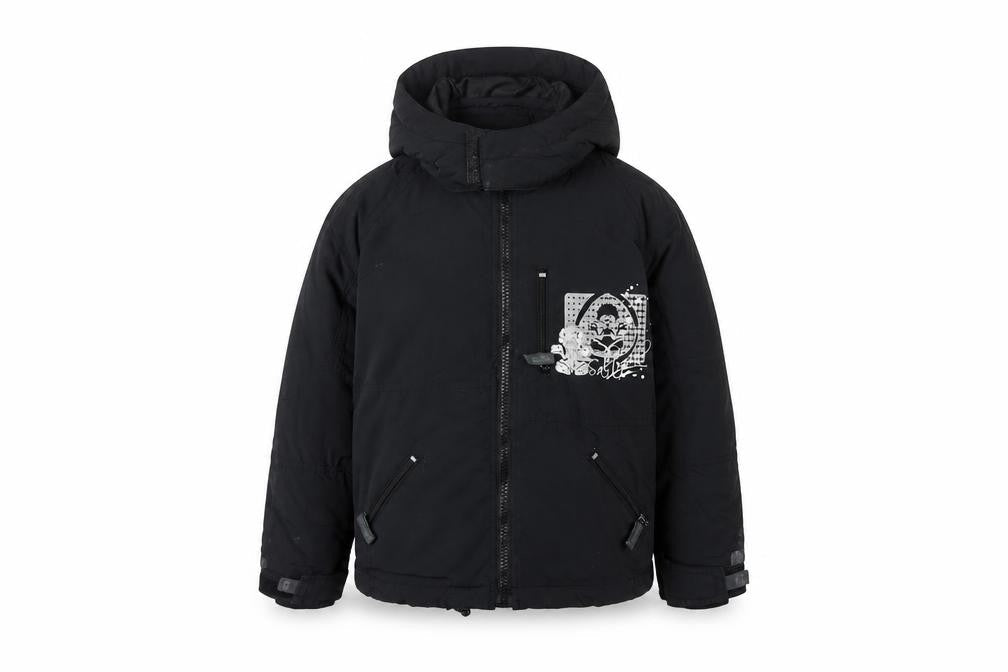 Saltrock Boys Black Hooded Parka Jacket, Age 2-3