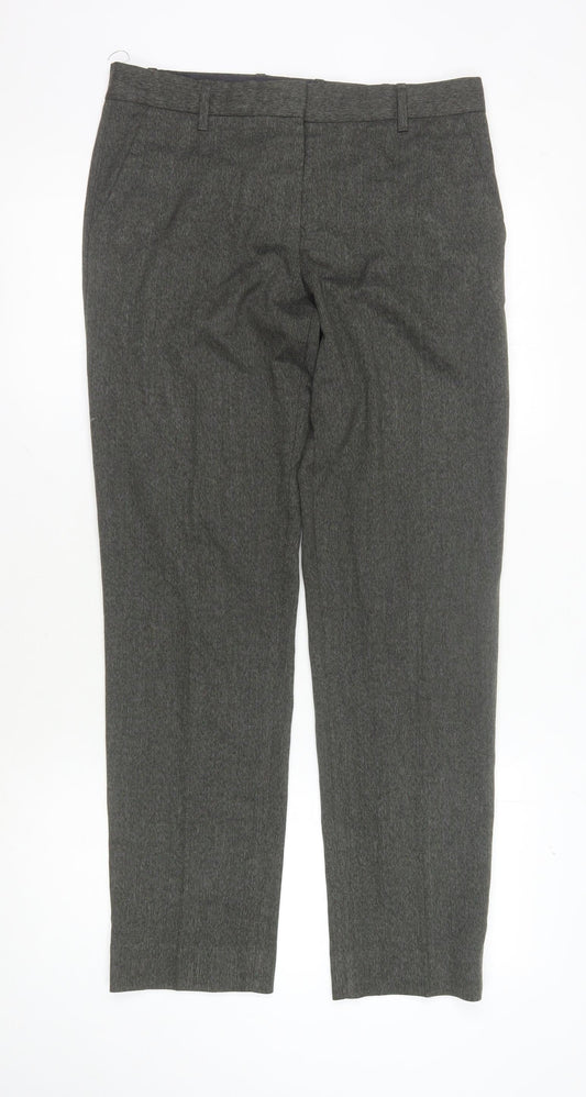 Gap Women's Grey Straight Leg Trousers, Size 4 Regular