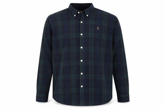 Farah Men Multicoloured Slim Fit Plaid Button-Up Shirt L