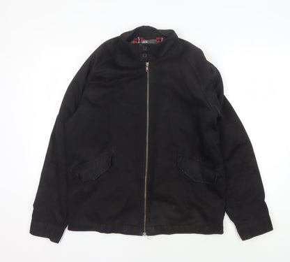 Additional front view of ASOS Men's Black M Jacket, Stand-Up Collar, Casual