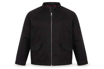 Front view of ASOS Men's Black M Jacket, Stand-Up Collar, Casual