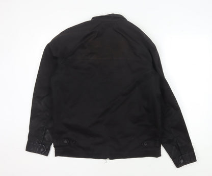 Back view of ASOS Men's Black M Jacket, Stand-Up Collar, Casual