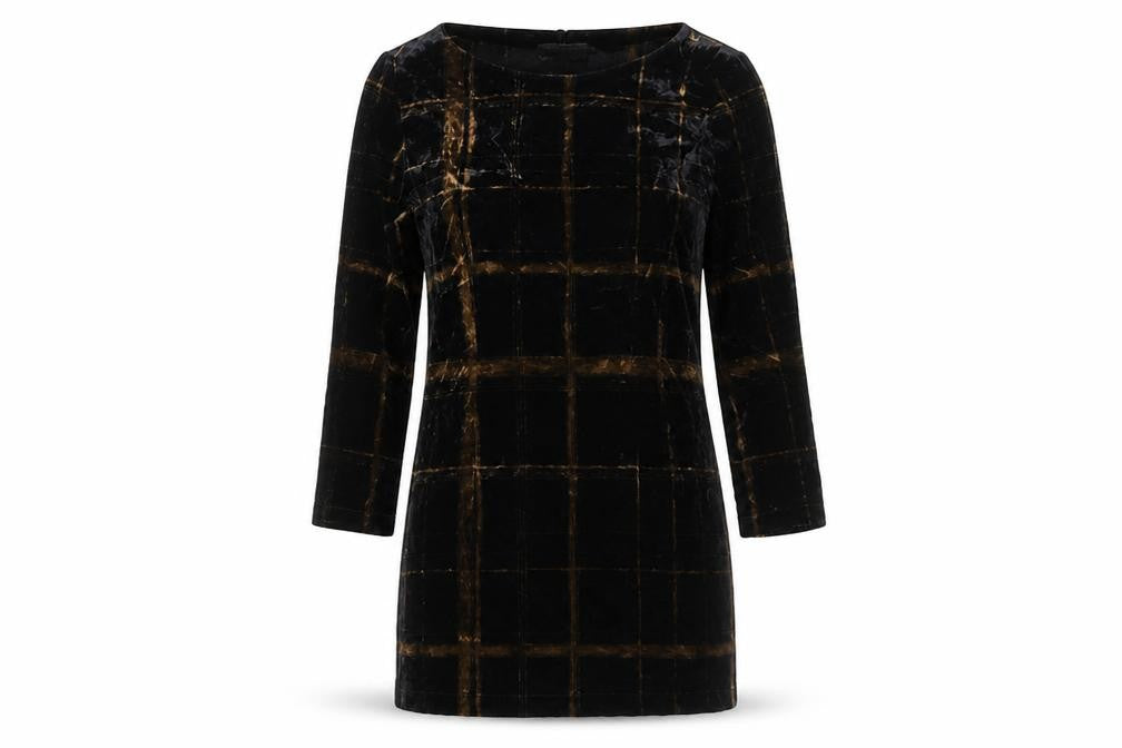 Planet Women's Black Check Velvet Dress Size 10
