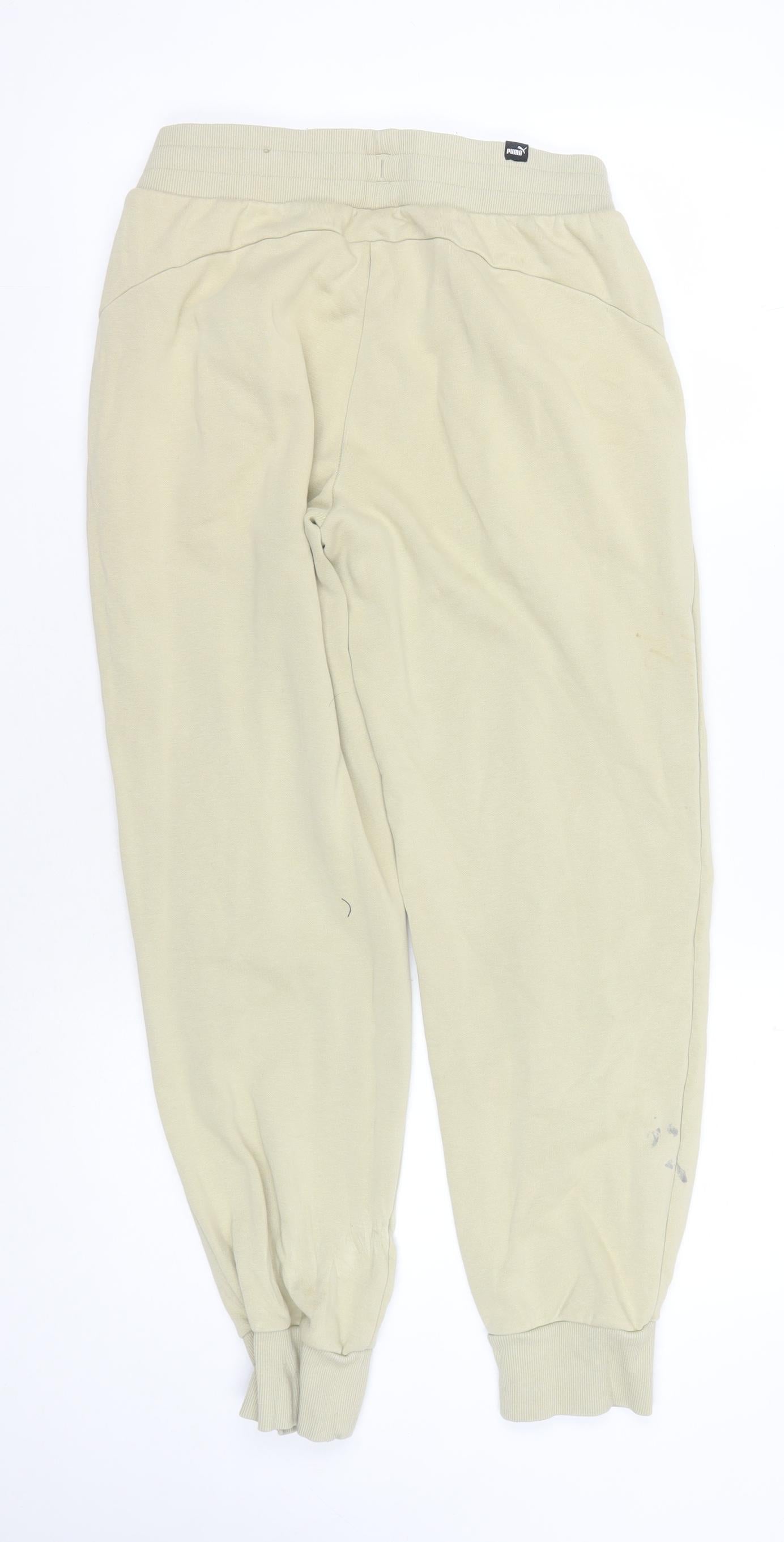 Puma Women's Beige Jogger Trousers, Size S - Gym & Running