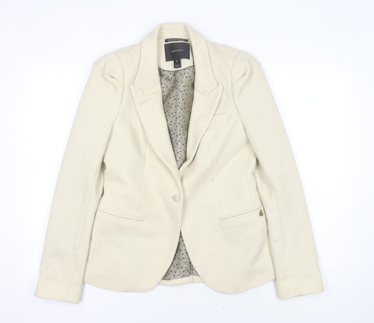 Maison Scotch Women’s Beige Blazer, Size 4, Business Wear