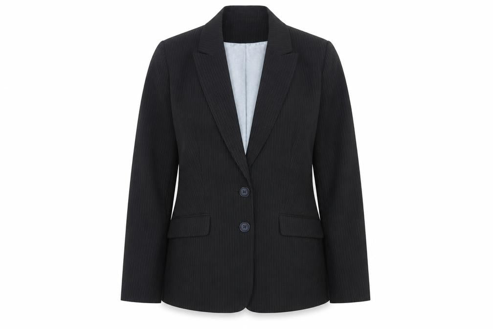 Debenhams Women's Black Pinstripe Blazer Size 14