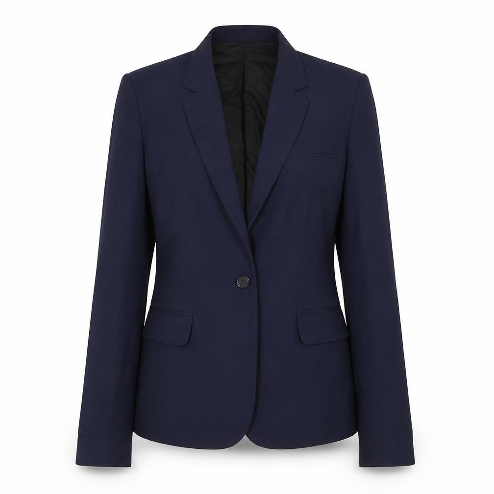 Whistles Women's Blue Wool Blazer Size 10 Classic Fit