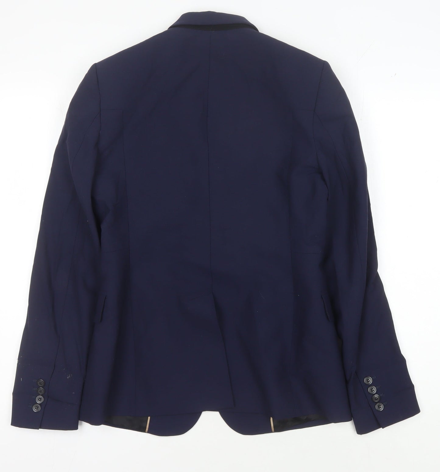 Whistles Women's Blue Wool Blazer Size 10 Classic Fit