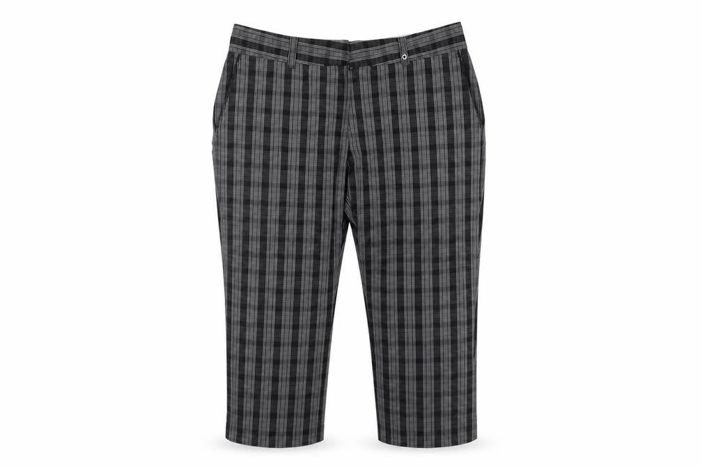 Calvin Klein Women's Black Check Trousers Size 18