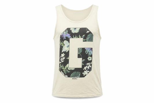 Jack & Jones Beige Floral Sleeveless Men's T-Shirt S