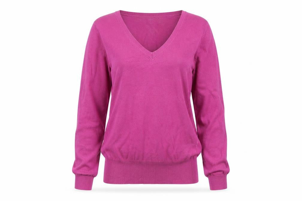 Red Herring Women's Pink V-Neck Pullover Jumper - Size S