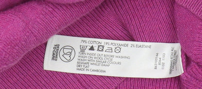 Close-up detail of Red Herring Women's Pink V-Neck jumper -, size S