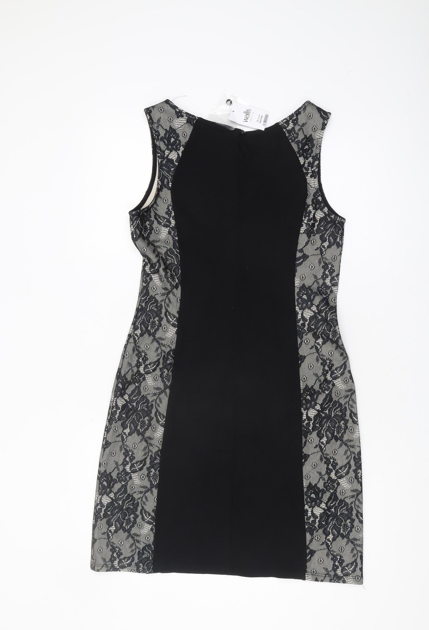 Wallis Petite Black Bodycon Dress, Size 12, Women