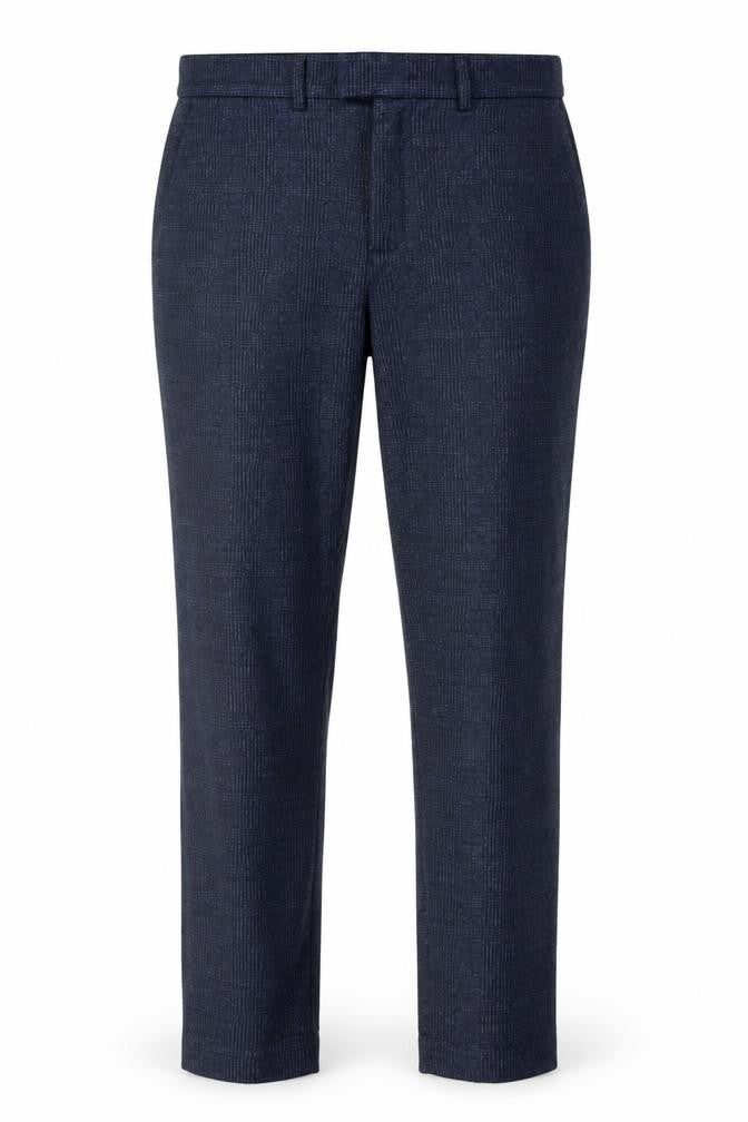 River Island Men's Blue Check Trousers, Size 30