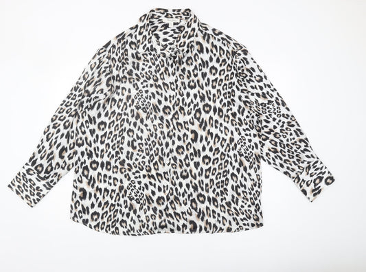 Haver & Blair Women's XL Leopard Print Button-Up Shirt