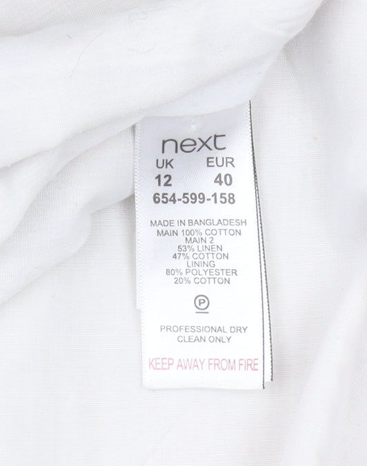 Next Women Beige Pea Coat UK Size 12 Classic
