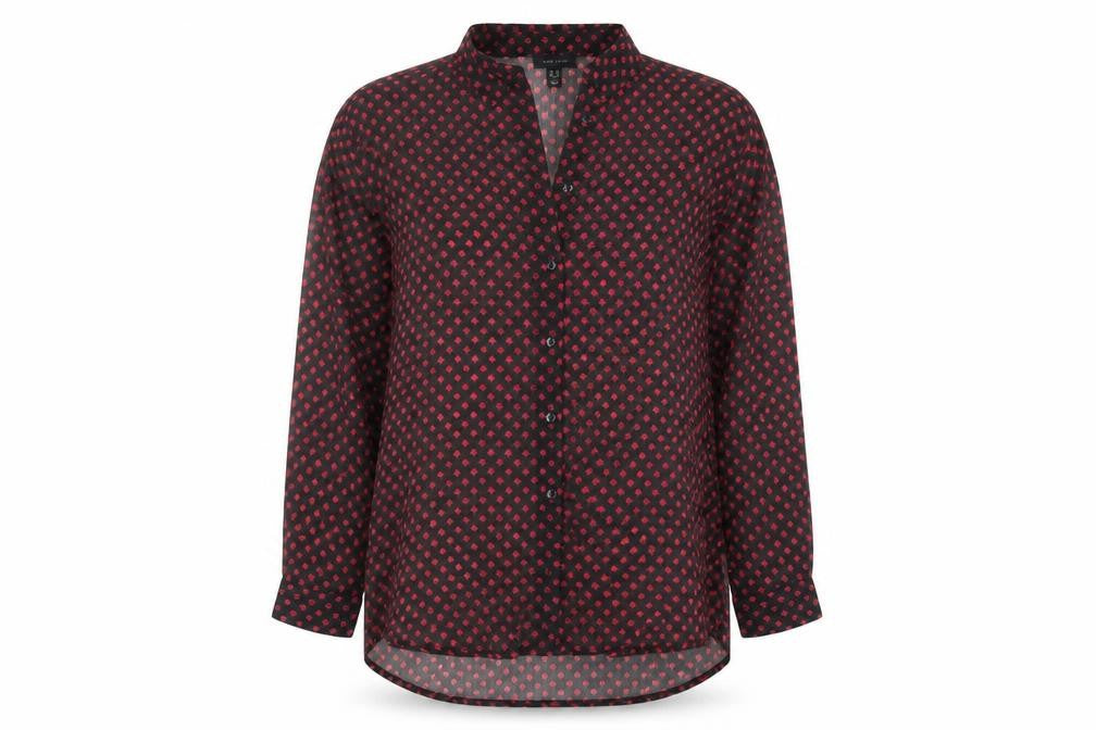 New Look Women's Black Blouse, Size 12, Collared, Casual