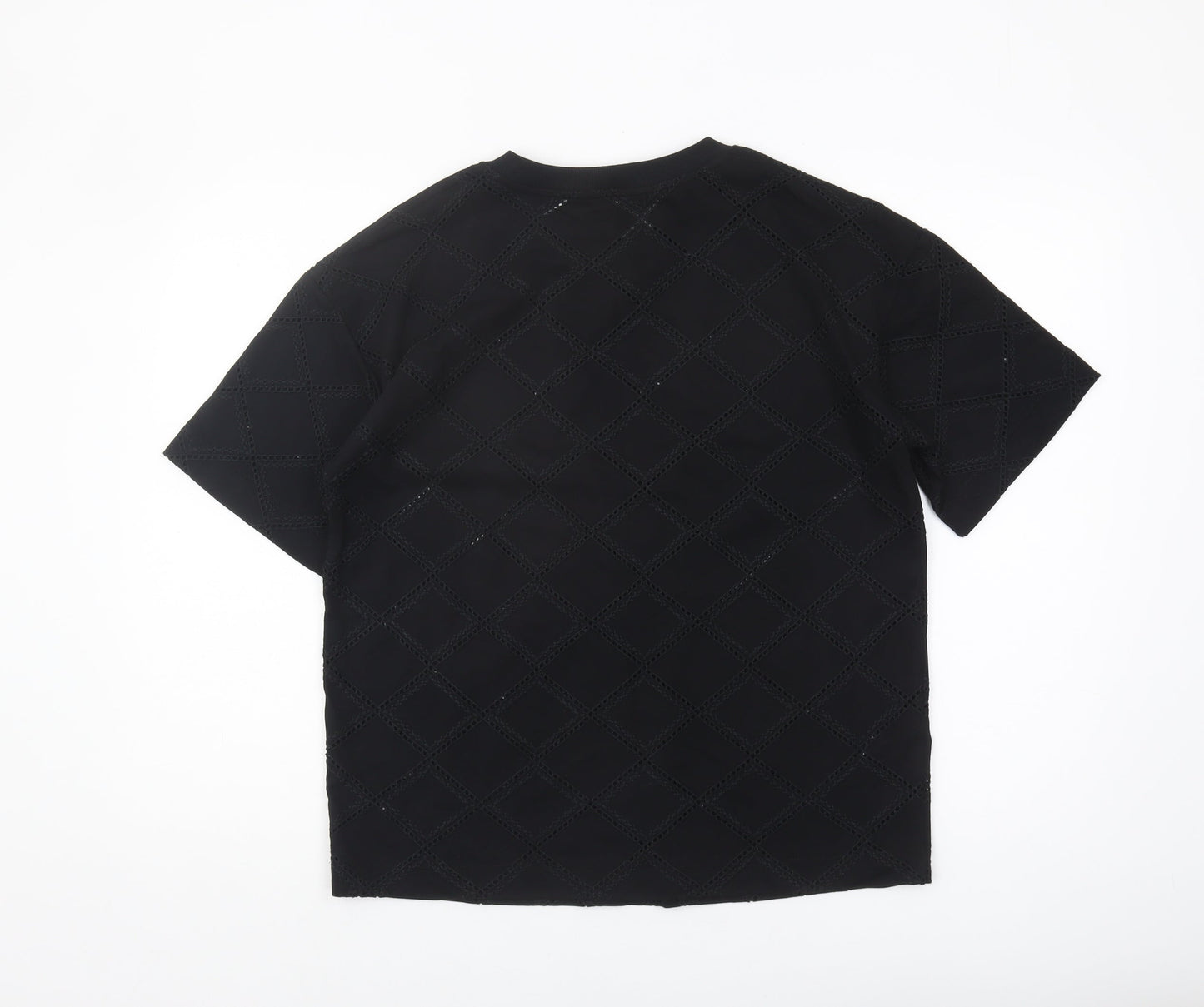 Marks and Spencer Black Geometric T-Shirt Size 10