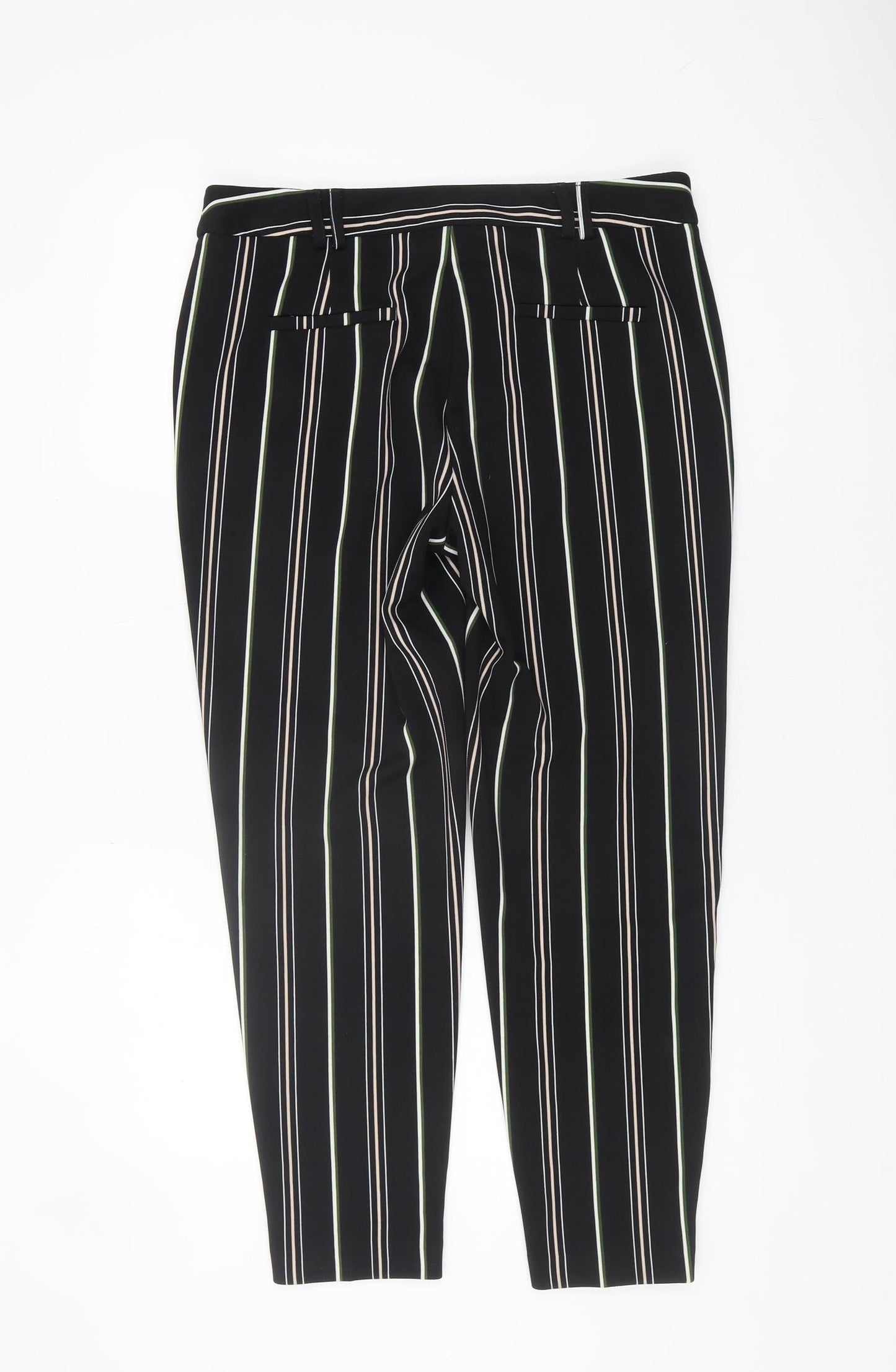 Dorothy Perkins Women's Black Striped Trousers Size 12