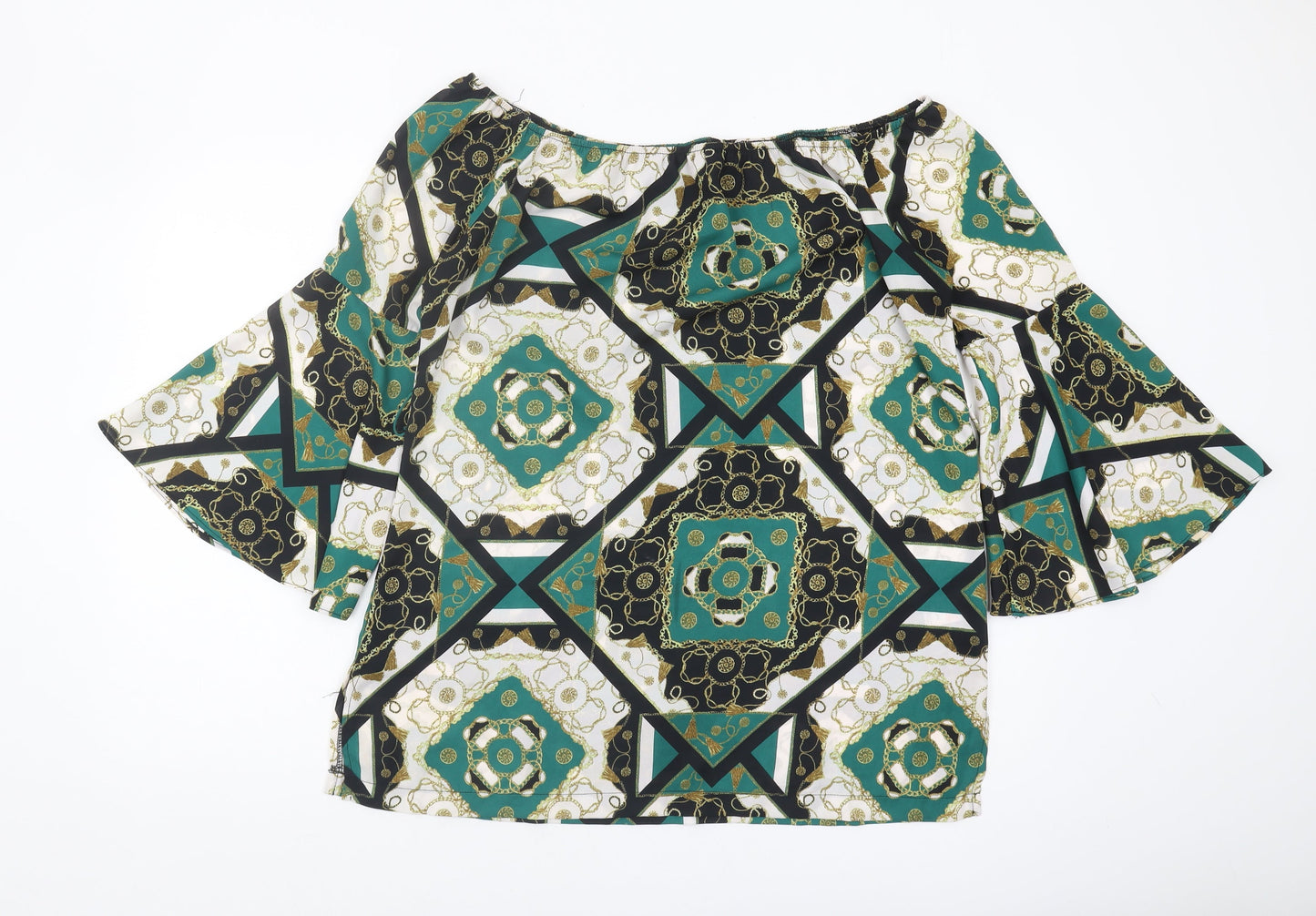 Dorothy Perkins Women's Geometric Bell Sleeve Top