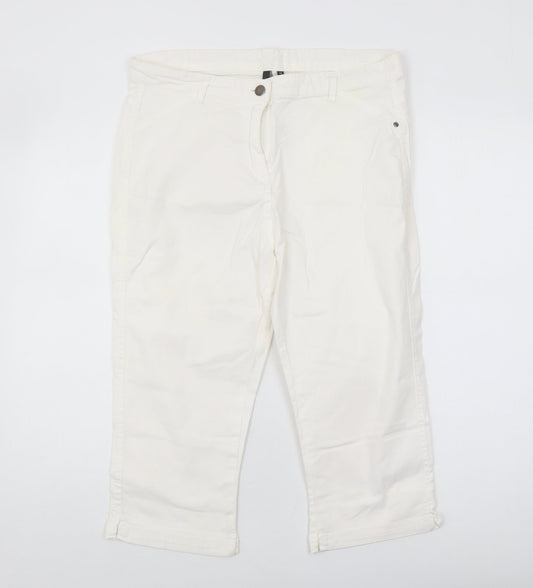 Intuition Women's White Chino Trousers Size 14