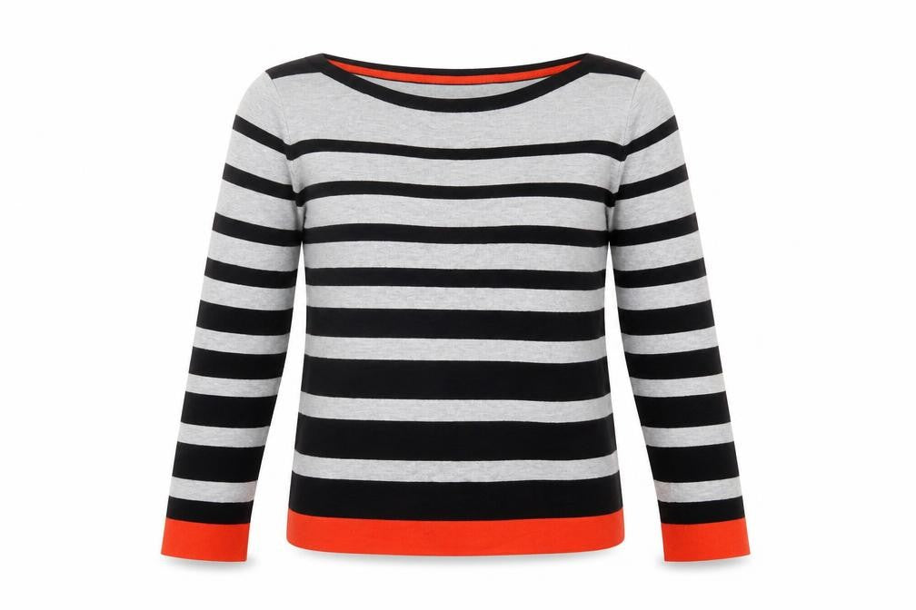 Wallis Women's Black Pullover Jumper, Size 12, Striped Design
