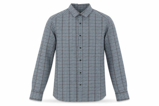 Marks & Spencer Men's Green Plaid Casual Shirt M