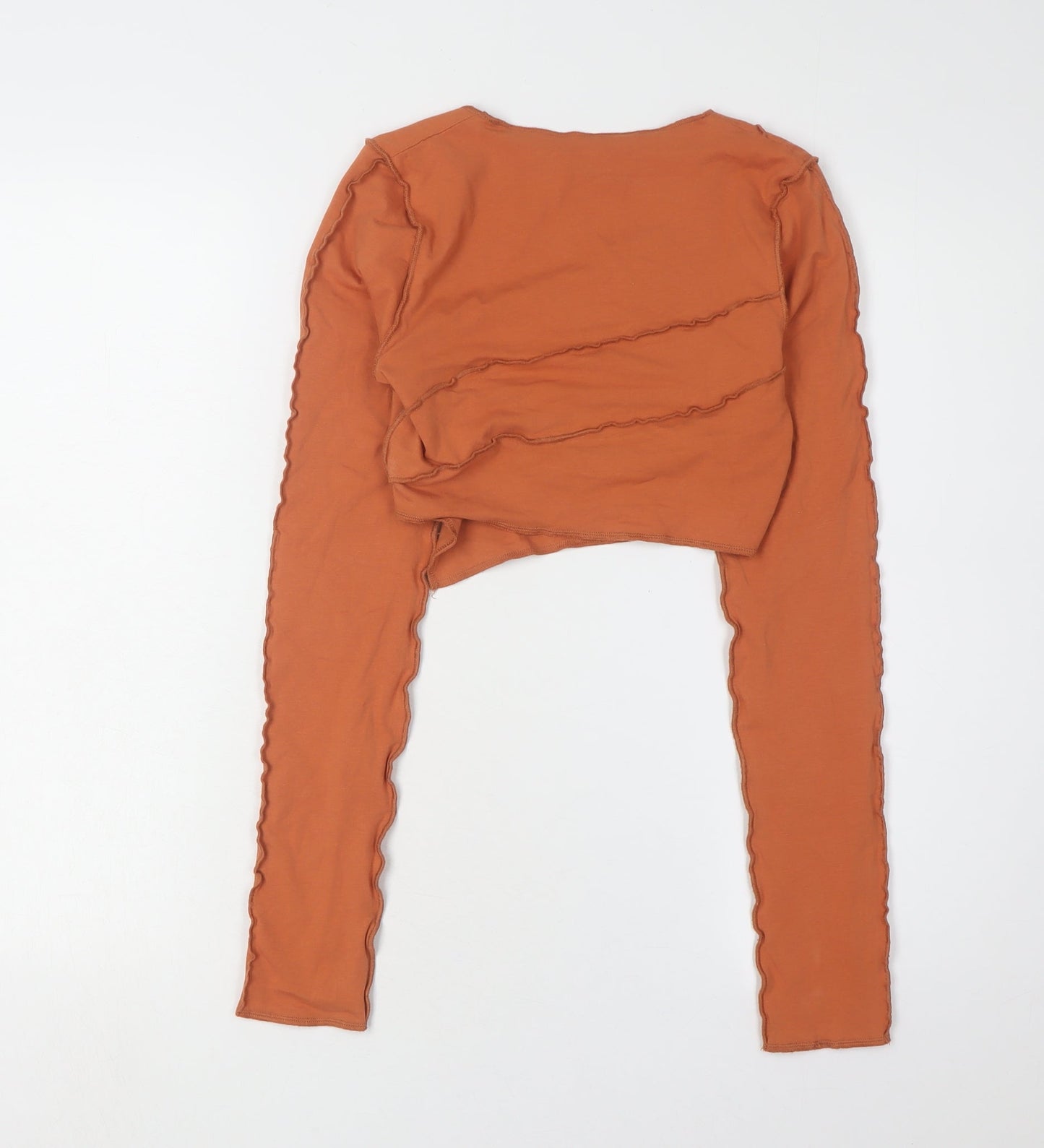 Oh Polly Women's Orange Cropped Top - Size 8