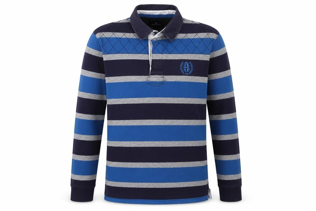 Marks & Spencer Men's Blue Striped Polo M