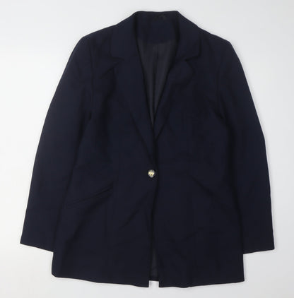 Berketex Women's Blue Blazer, Size 12, Single-Breasted