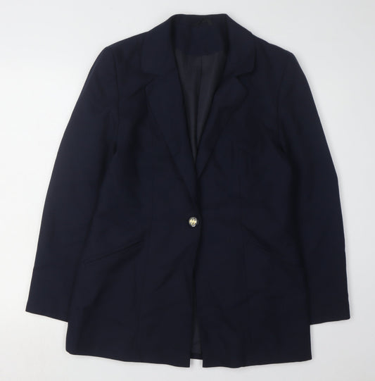 Berketex Women's Blue Blazer, Size 12, Single-Breasted
