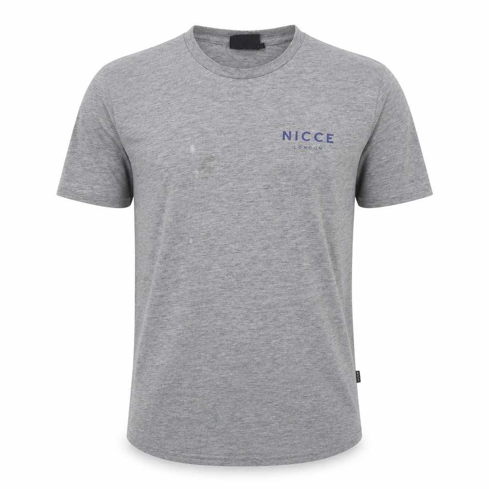 NICCE Men's Grey M Crew Neck Logo T-Shirt