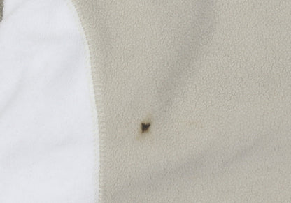 Brand and care label for Trespass boys’ beige 1/2 zip fleece sweatshirt l