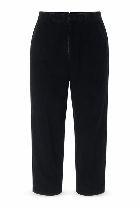 Front view of J.CREW Women's Black Corduroy Trousers, size 8