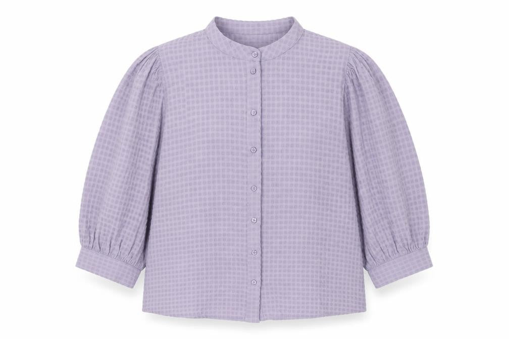 Jacqueline de Yong Purple Women's Button-Up Size 6