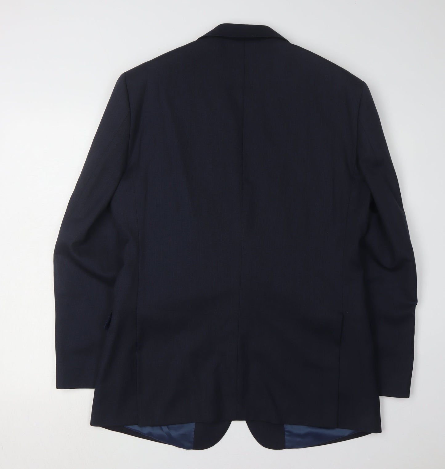 T.M. Lewin Men's Blue Wool Blazer, Size 40R, Formal Jacket