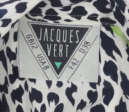 Jacques Vert Floral Blouse, Women's Size 12, Collared, Long Sleeve