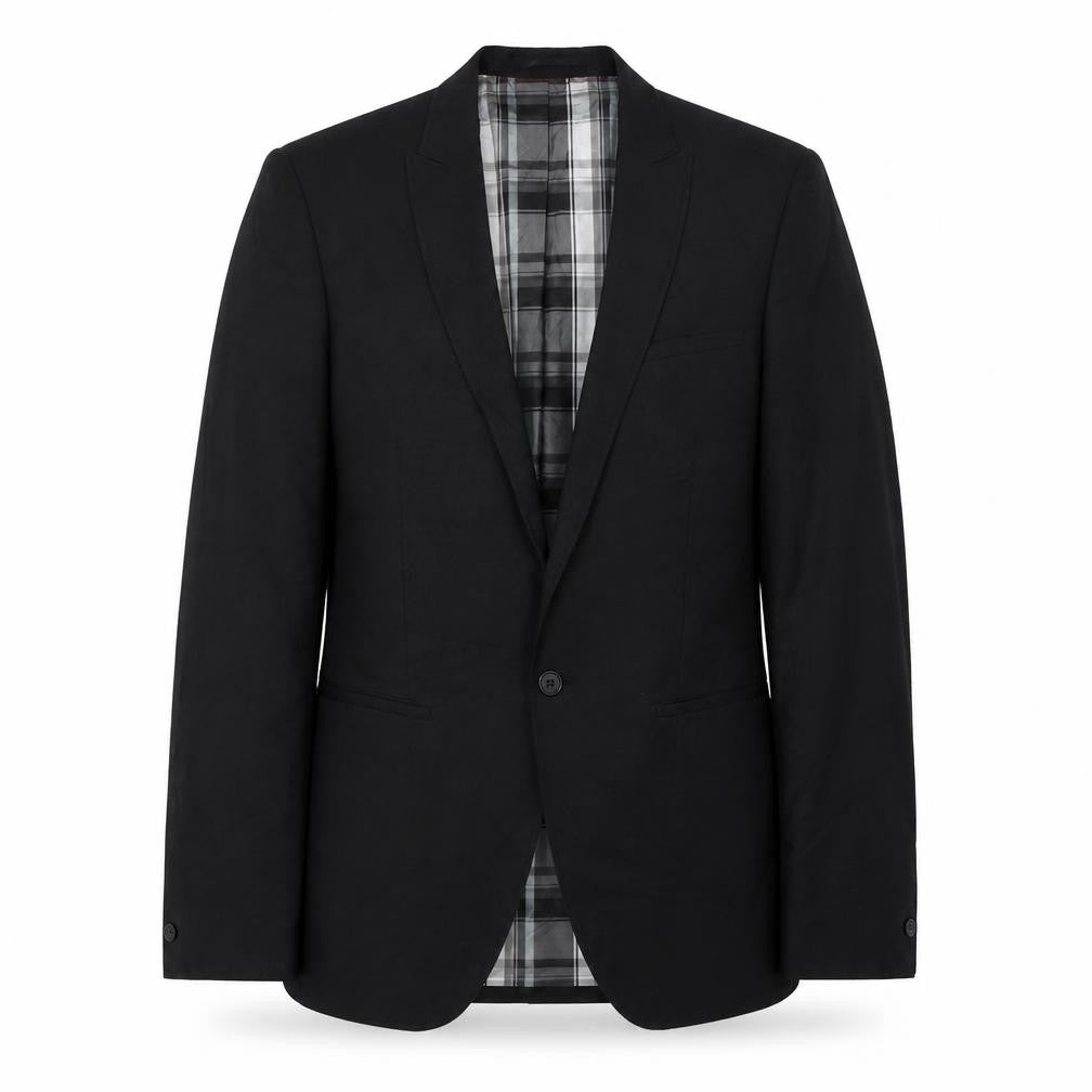 White Label Men's Black Long Blazer 40 L